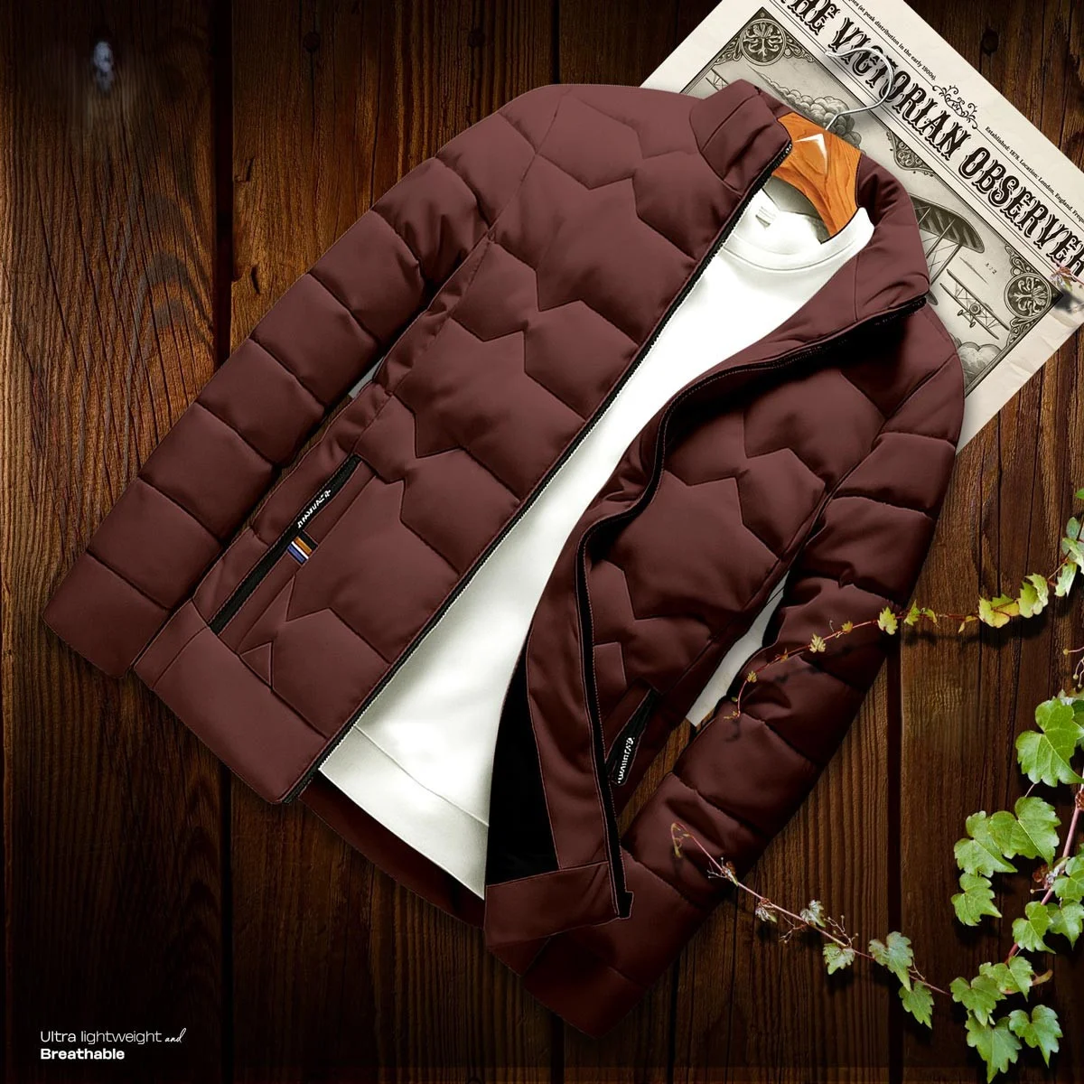Olive Color High-Quality Padding Jacket for Winter